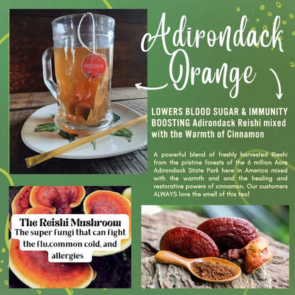 LOWER YOUR BLOOD SUGAR & IMMUNITY BOOSTING Adirondack Reishi mixed with the Warmth of Ceylon Cinnamon