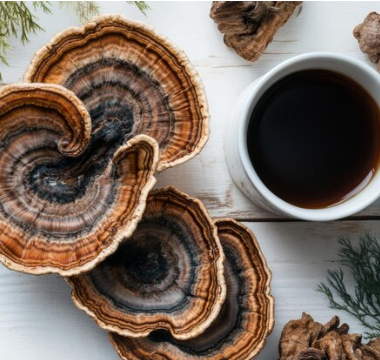 TURKEY TAIL MUSHROOM> helps improve immunity and to prevent UTI's. A great source of energy!
